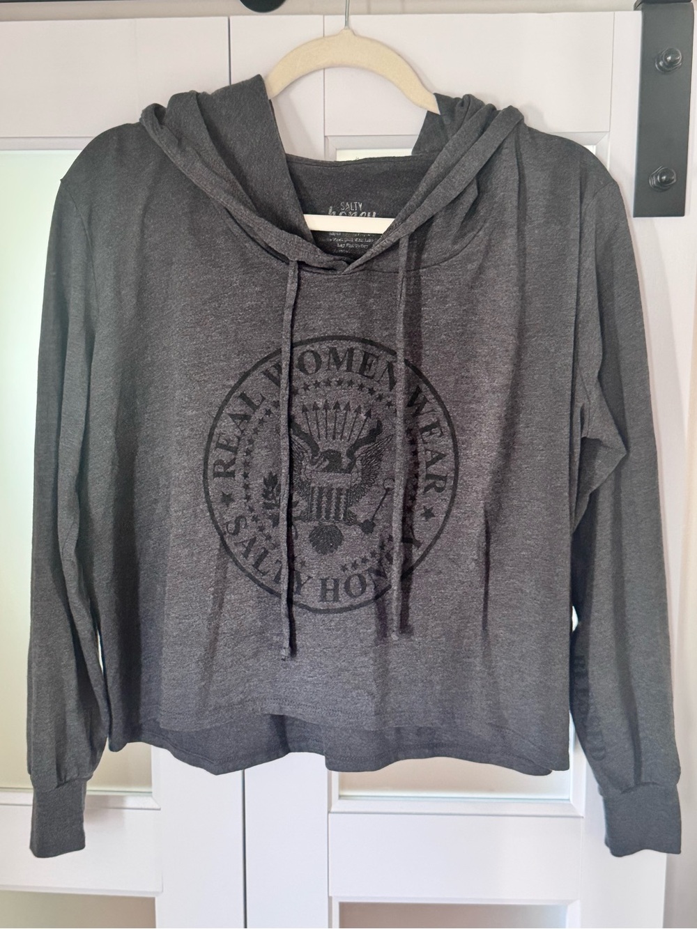 Salty Honey Hooded Cropped Shirt